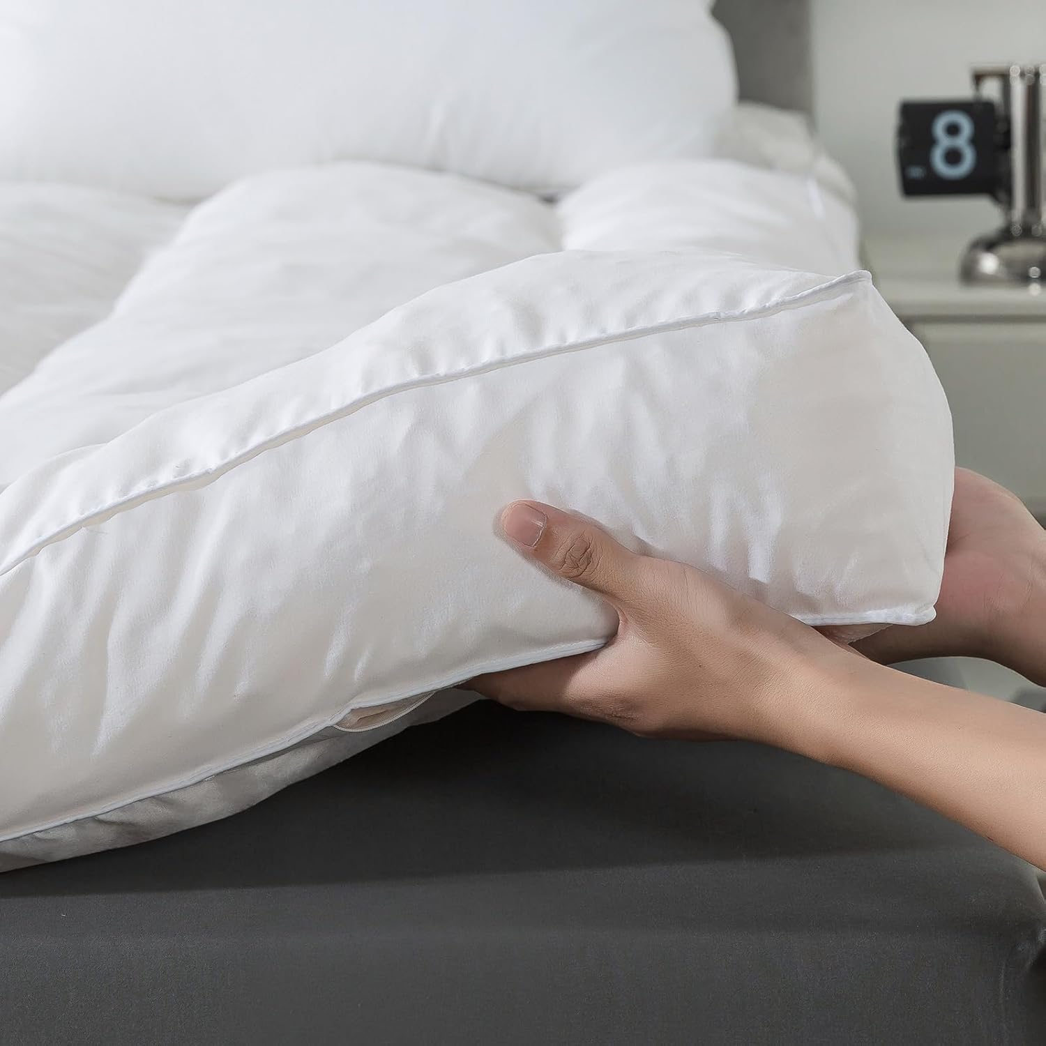 WhatsBedding 4 Inch Memory Foam Mattress Topper California King Size, Breathable...