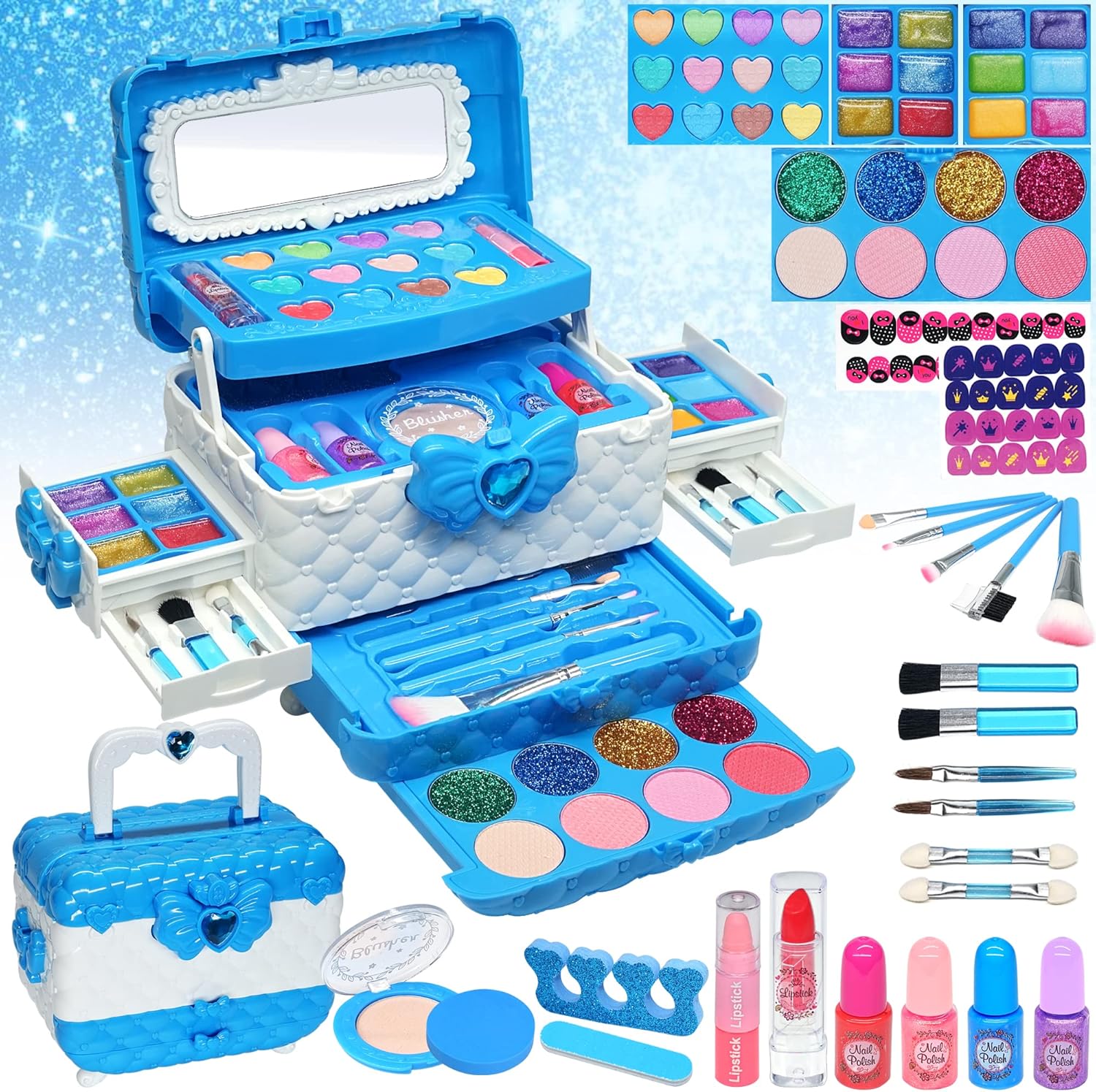 Kids Makeup Sets for Girls - Toy Makeup Set for Toddlers, Princess Beauty Make u...