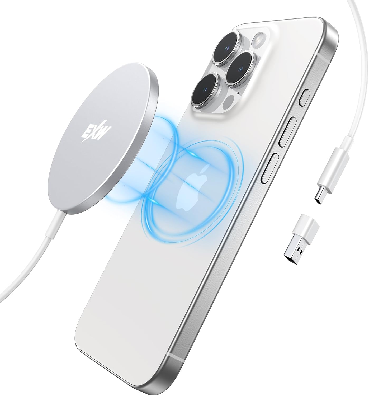 EXW Wireless Charger for MagSafe Charger Apple, 15W Fast Compatible with Magnet...