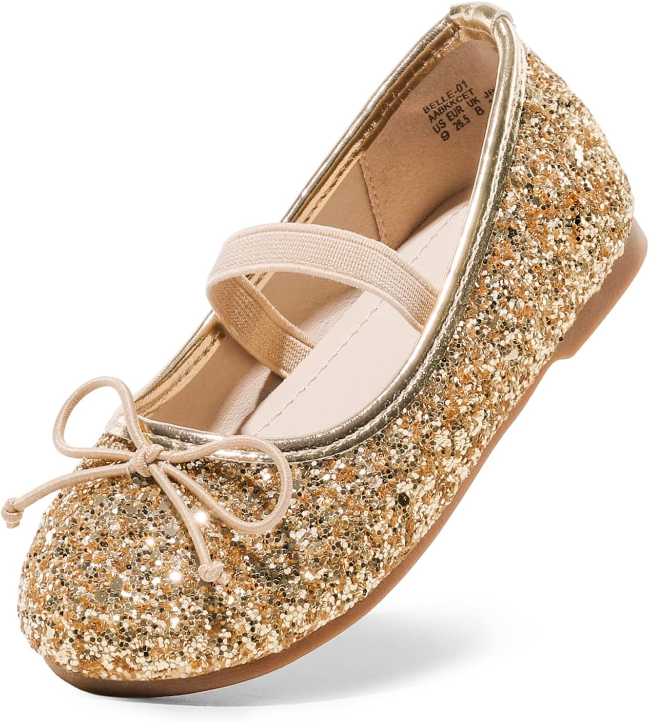 DREAM PAIRS Kids Girls Ballerinas Sparkling and Comfortable Flat Shoes for Girls...