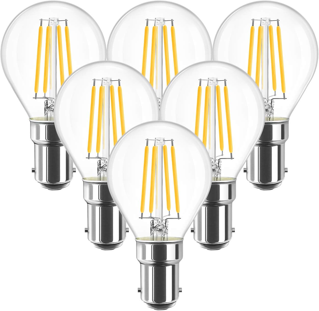 ANWIO B15 LED Golf Small Bayonet Filament Bulb 40W Equivalent, 4W Small Bayonet...