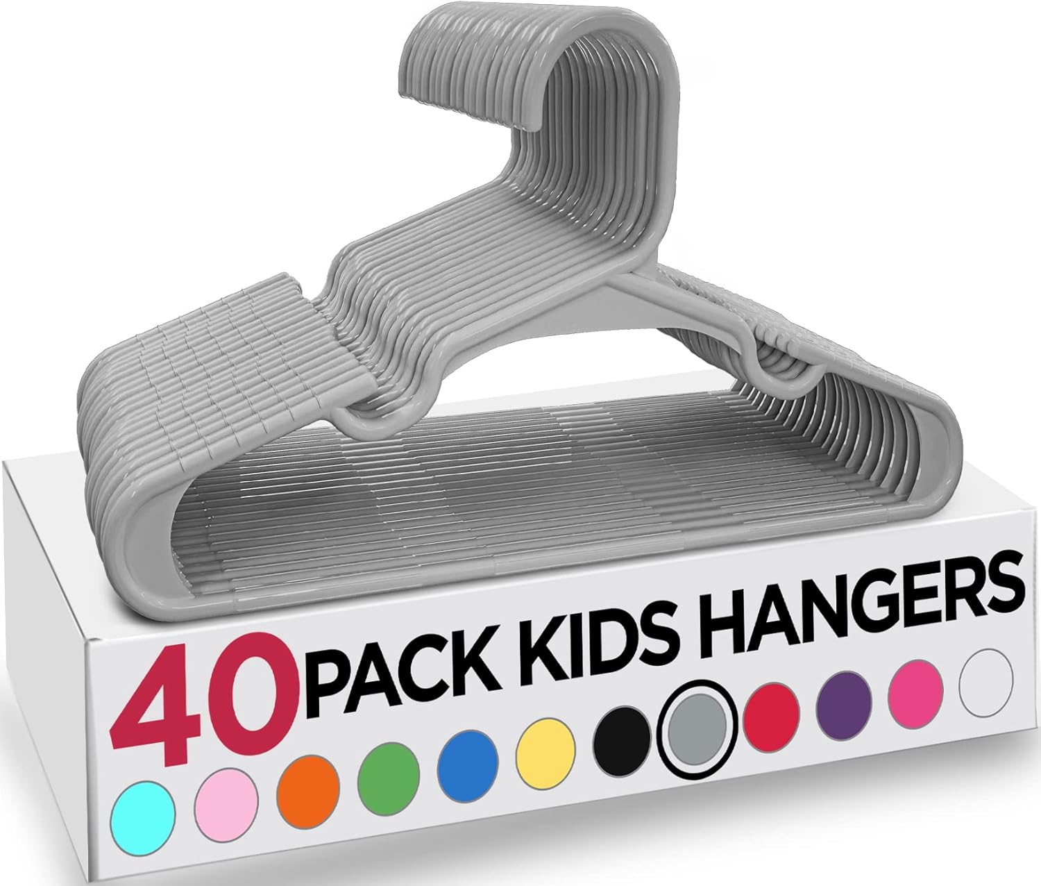 Utopia Home Plastic Kids Hangers for Clothes - Pack of 40 - Durable and Slim Bab...