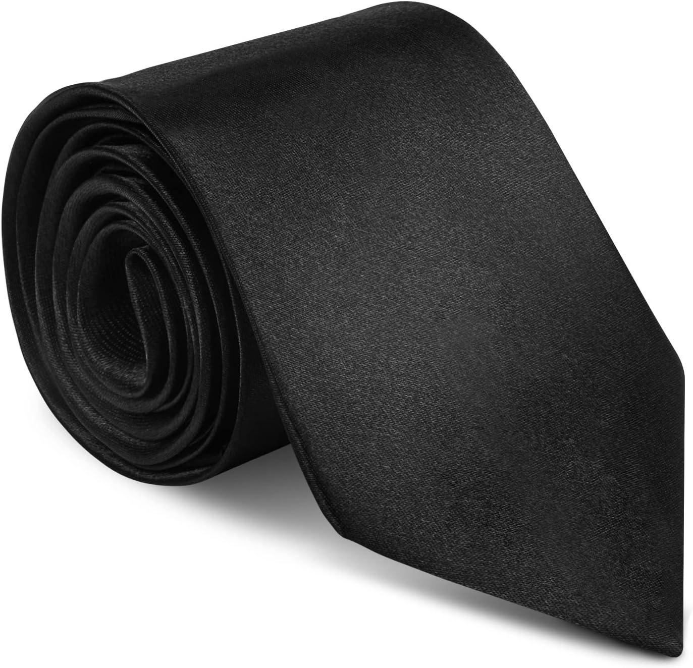 URAQT Men Ties, Classic Men's Solid Satin Neck Tie, Premium Pure Color Necktie w...