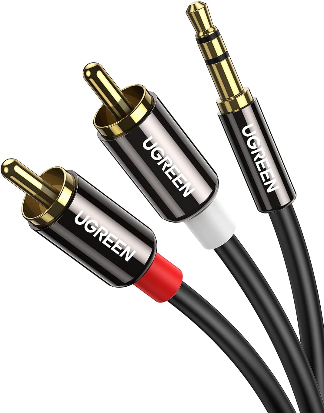 UGREEN RCA to 3.5mm Cable Phono Mini Jack Stereo Lead Gold-plated Red and White...