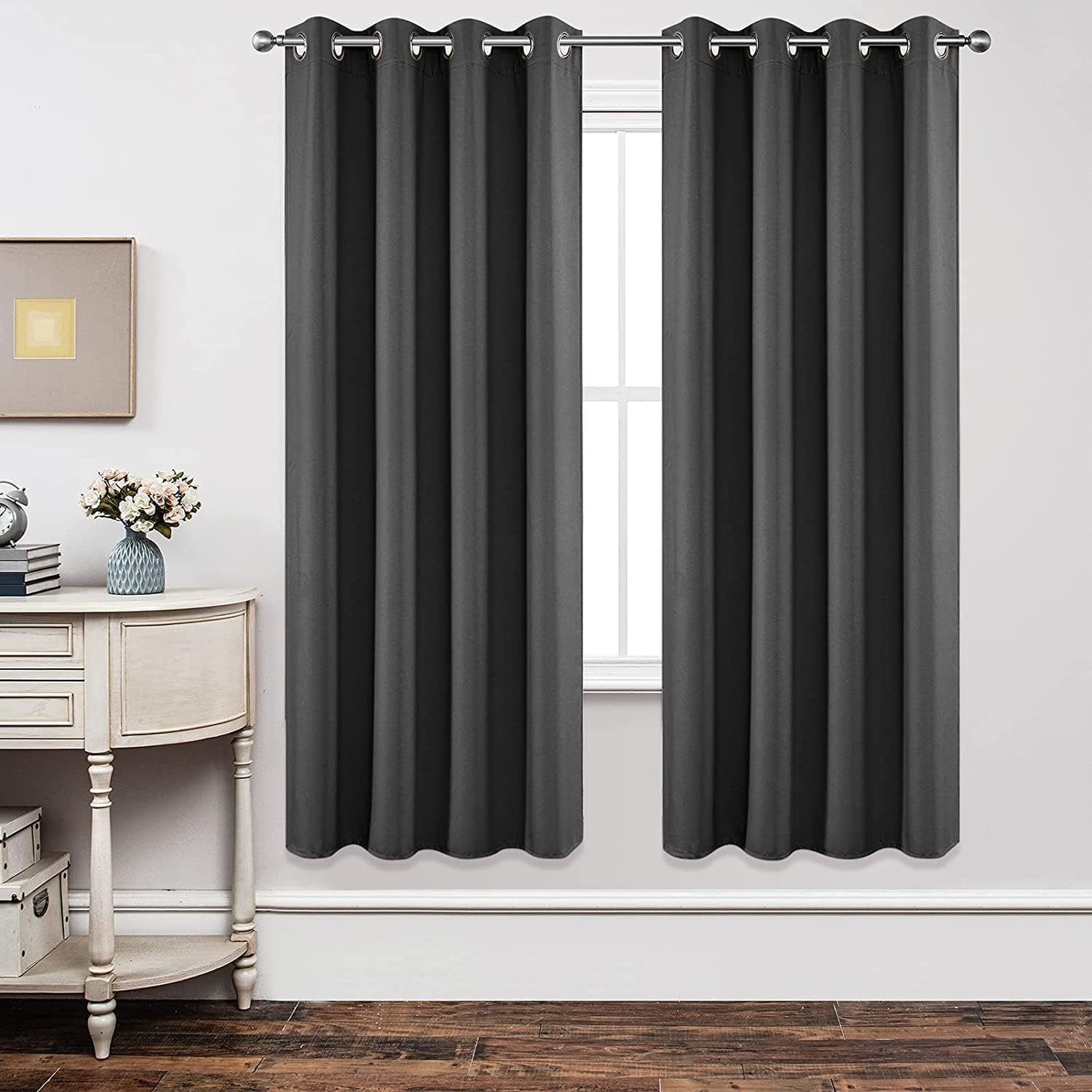 Joydeco Blackout Curtains Bedroom, Black Out Curtain Thermal Insulated Eyelet To...