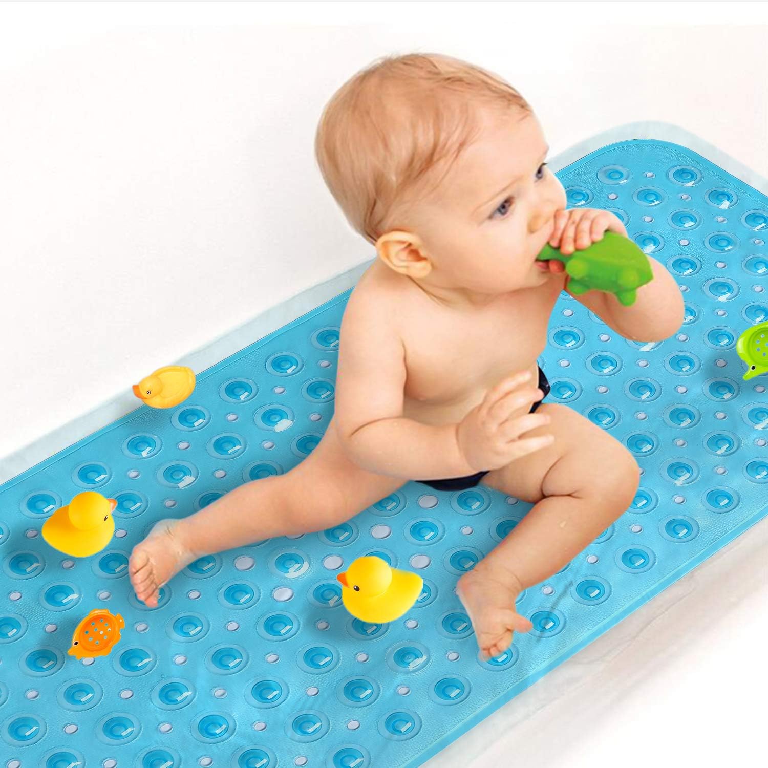Upgrade Baby Bath Mat Non Slip Extra Long Bathtub Mat for Kids 40 X 16 Inch - Ec...