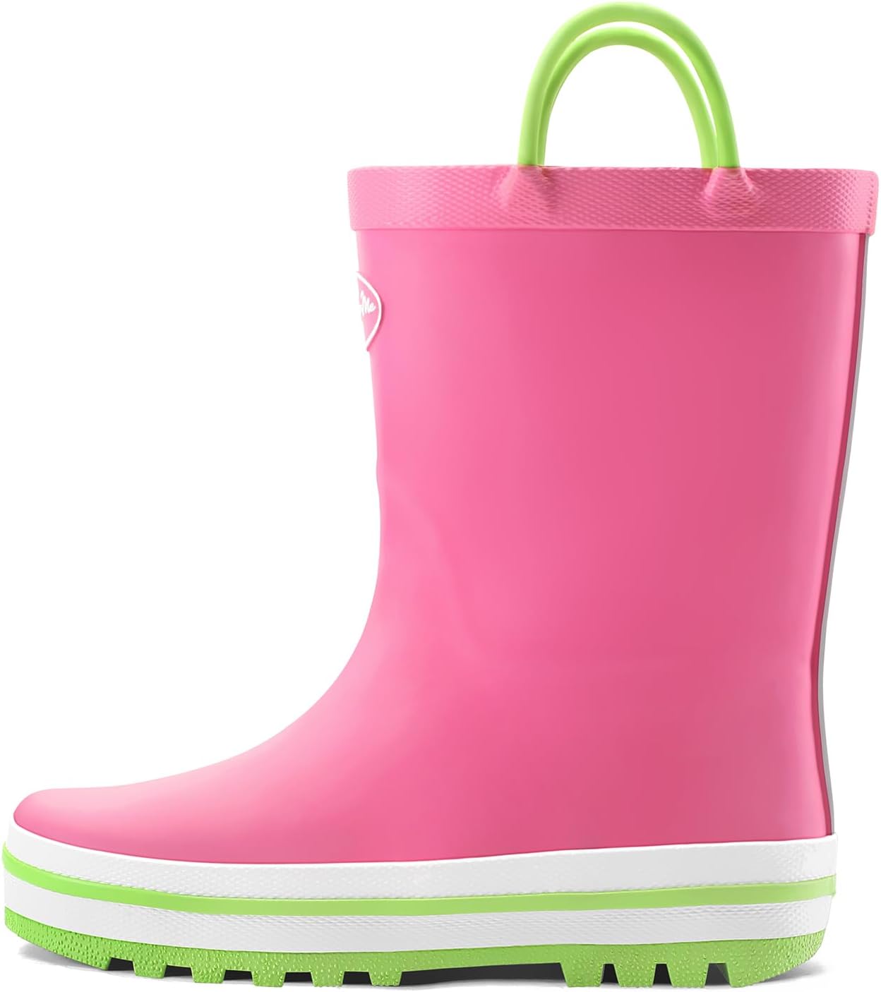 K KomForme Kids Rain Boots, Waterproof Rubber Matte Boots with Easy-on Handles 1...