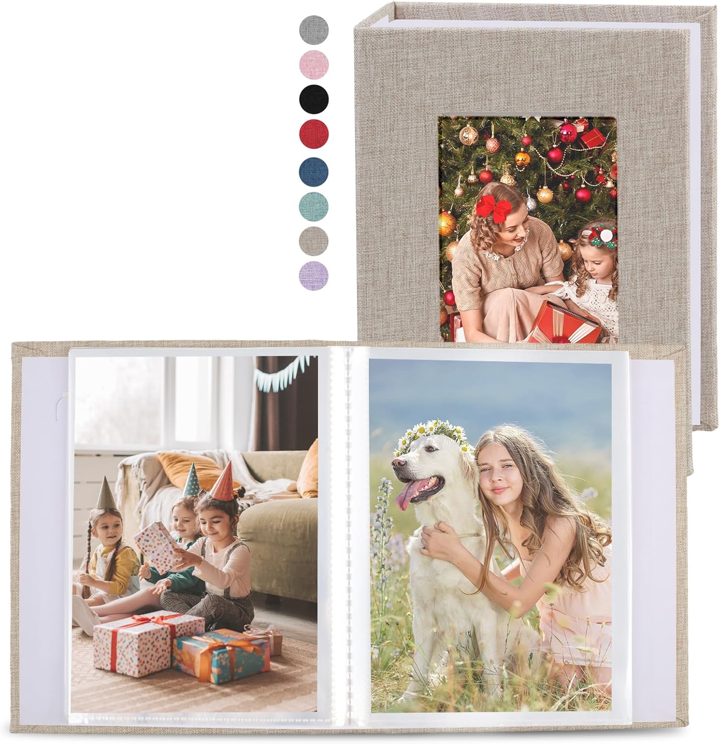 vivinin 2 Pack Photo Album 4x6, Linen Cover Photo Album, Small Photo Album Book...