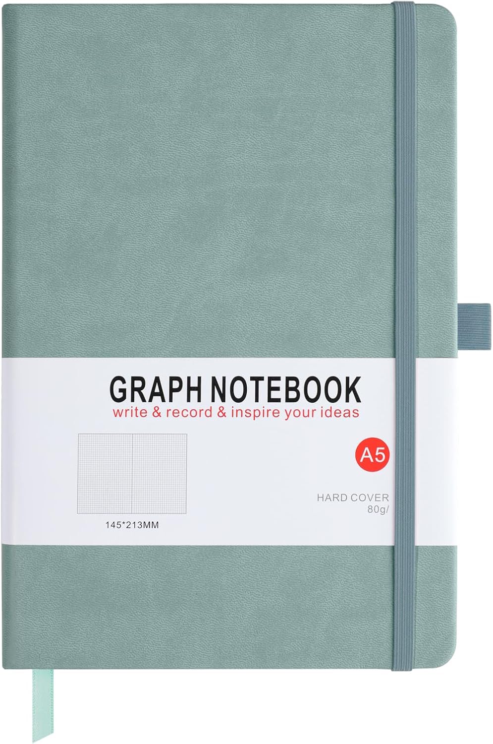 HIJYOO A5 Graph Paper Notebook, Squared Notebook 200 Pages A5 Hardback Notebook...