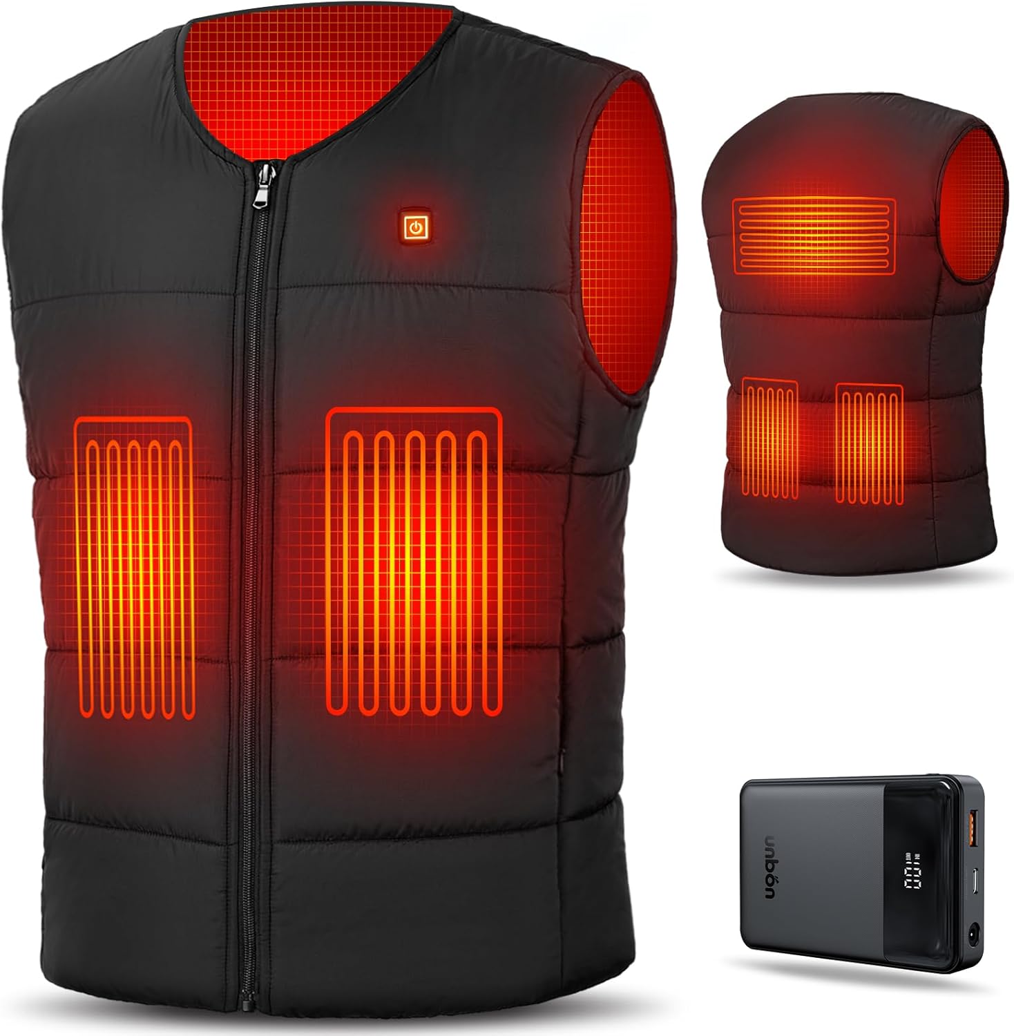 Heated Vest for Men Women, Men's Heated Vest with Battery Pack 5V/7.4V 14400mAh,...