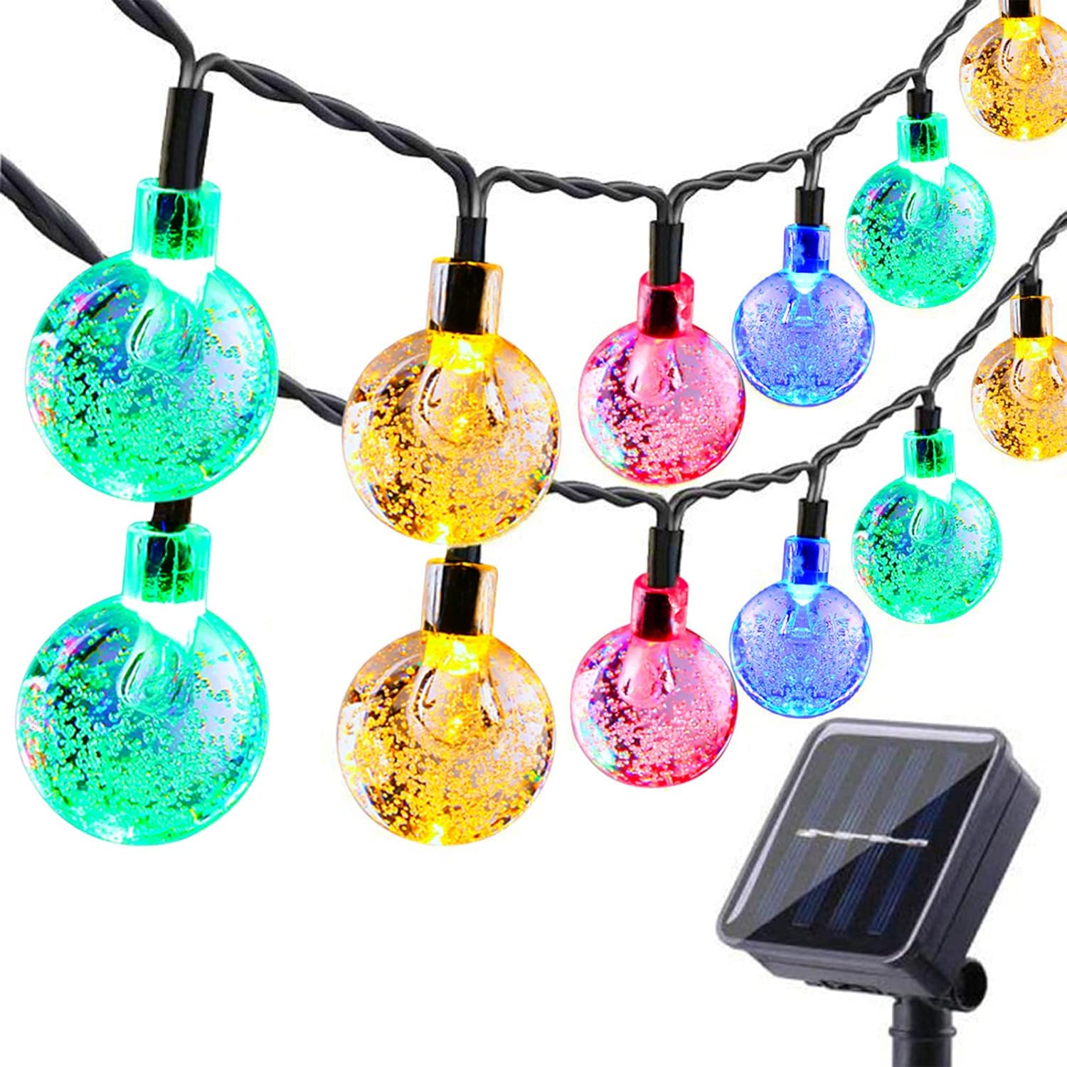 Solar Garden Lights Outdoor, 36ft 60 LED Solar String Lights Waterproof, Solar P...