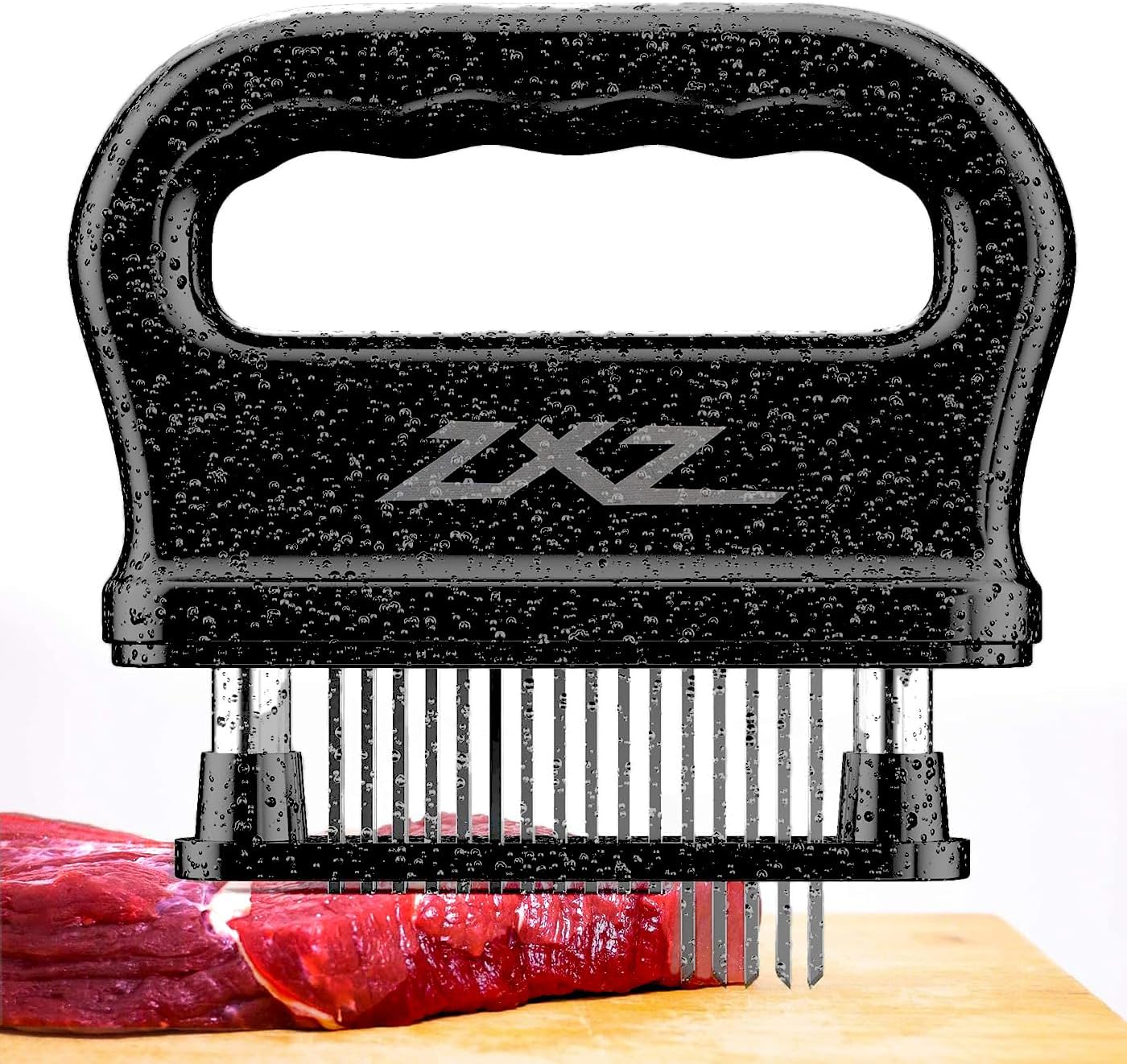 ZXZ Meat Tenderizer, 48 Stainless Steel Sharp Needle Blade, Heavy Duty Cooking T...