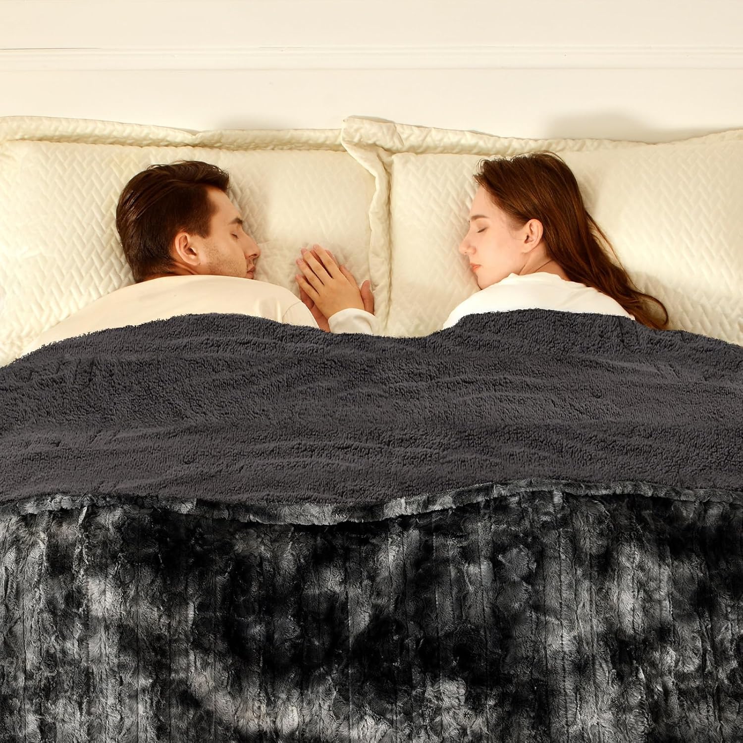 Bearhug Electric Blanket Queen Size 84"x 90", Dual Controllers Heated Blanket, F...