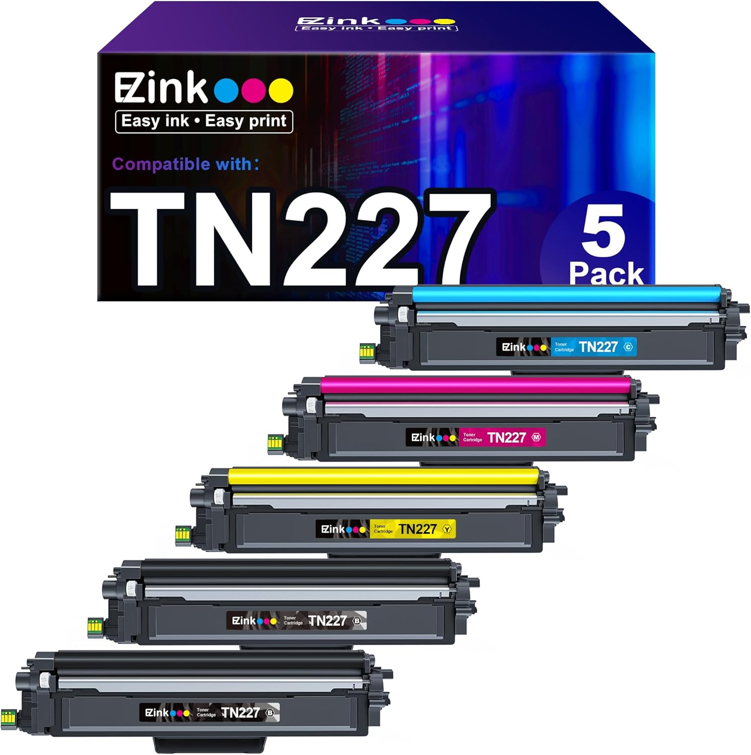 E-Z Ink TN-227 TN227 Compatible Toner Cartridge Replacement for Brother TN227 TN...