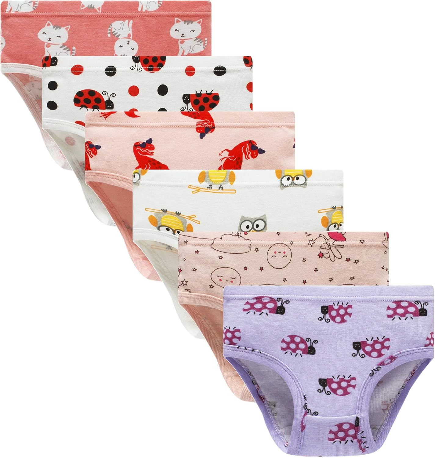 Family Feeling Little Girl Underwear Toddler Panties Big Kids Undies Soft 100% C...