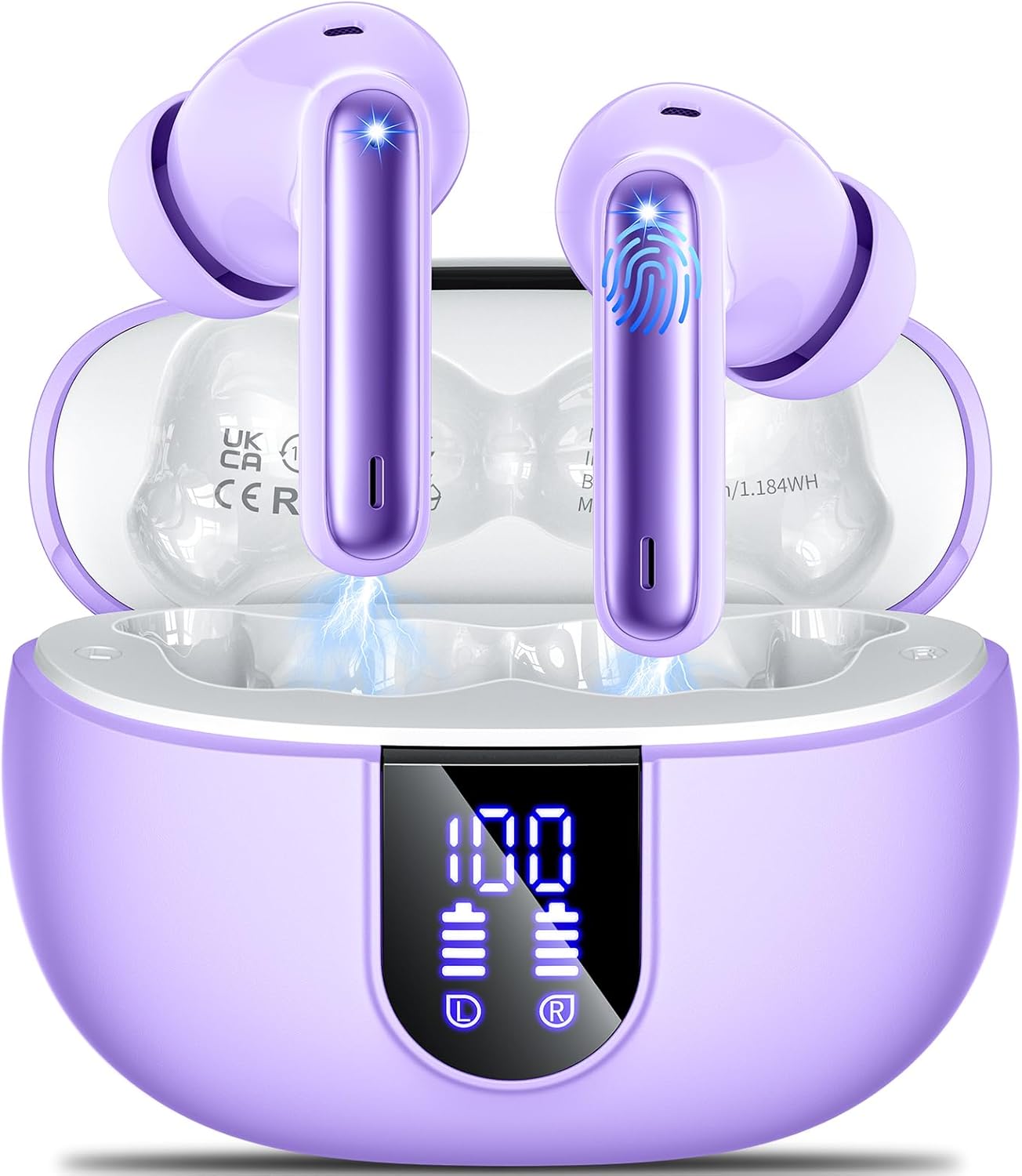 Wireless Earbuds,Wireless Headphones Bluetooth 5.3 Headphones in Ear with 4 ENC...