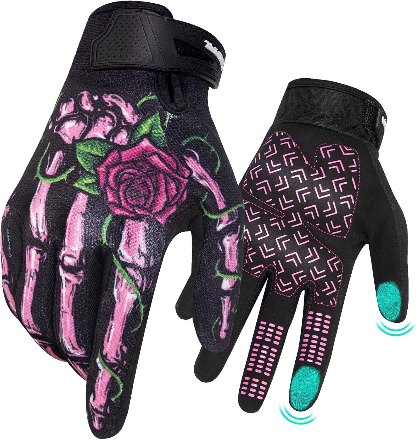 RIGWARL Touchscreen Non-Slip Skeleton Motorcycle Gloves for Men and Women, Joker...