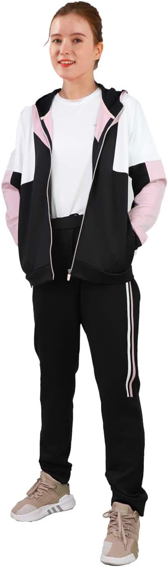 Womens Jogging Suits Sets Running Velour Outfit Zipper Warm Up 2 Pieces Hoodie a...