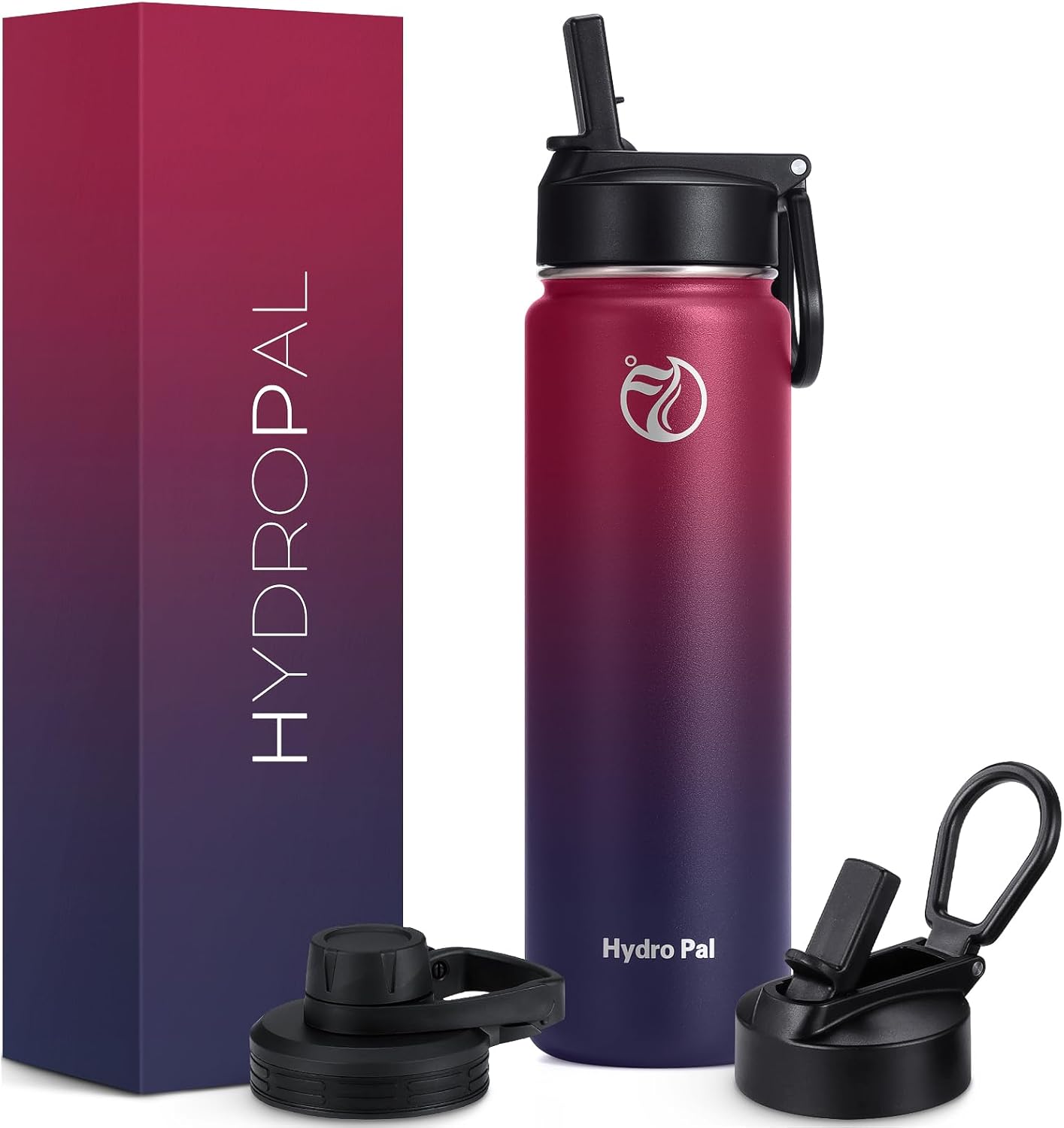 HydroPal Vacuum Insulated Stainless Steel Water Bottle, 1200ml/1000ml/750ml- 2 L...