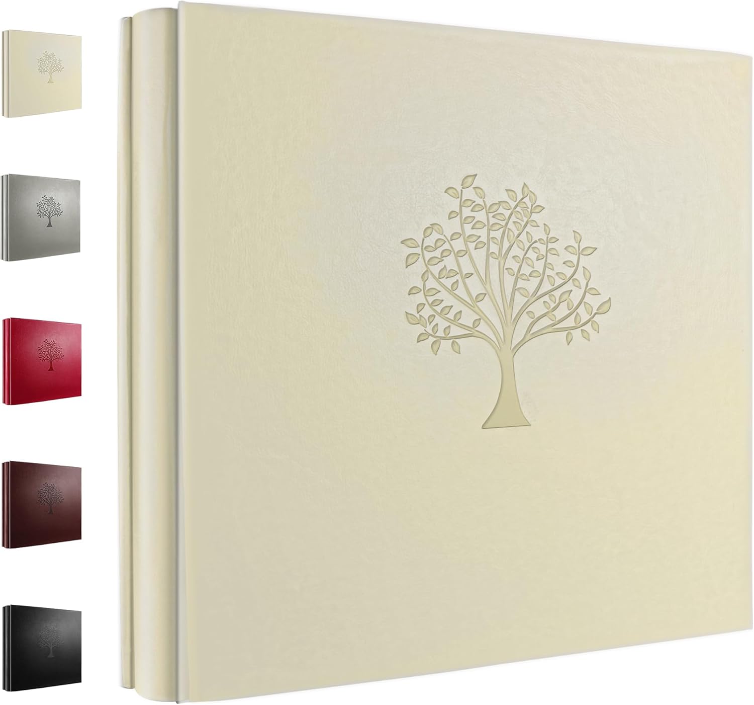 600 Photo Album for 4x6 600 Large Photos Premium Leather Cover Inner Black Page...