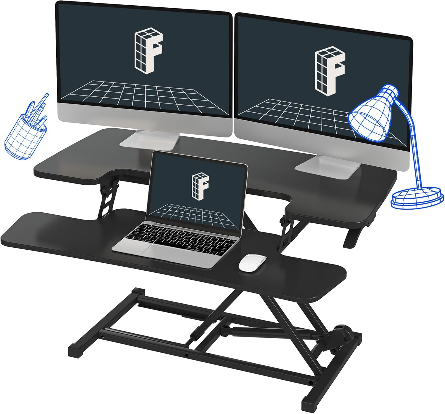 FLEXISPOT 35in Standing Desk Converter Height Adju...