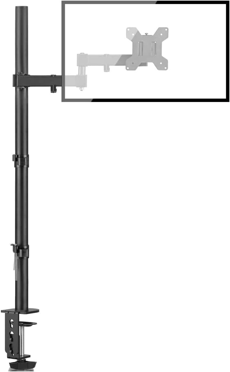 Bracwiser Single Fully Adjustable Standing Height Monitor Arm Stand Mount 800mm...