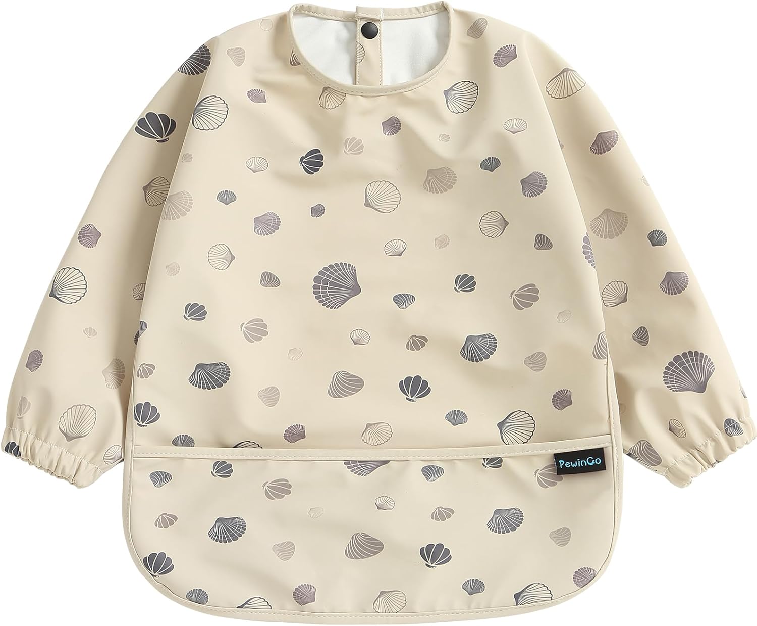 PewinGo Weaning Bib with Long Sleeves & BLW, Soft and Skin-Friendly Material, Co...