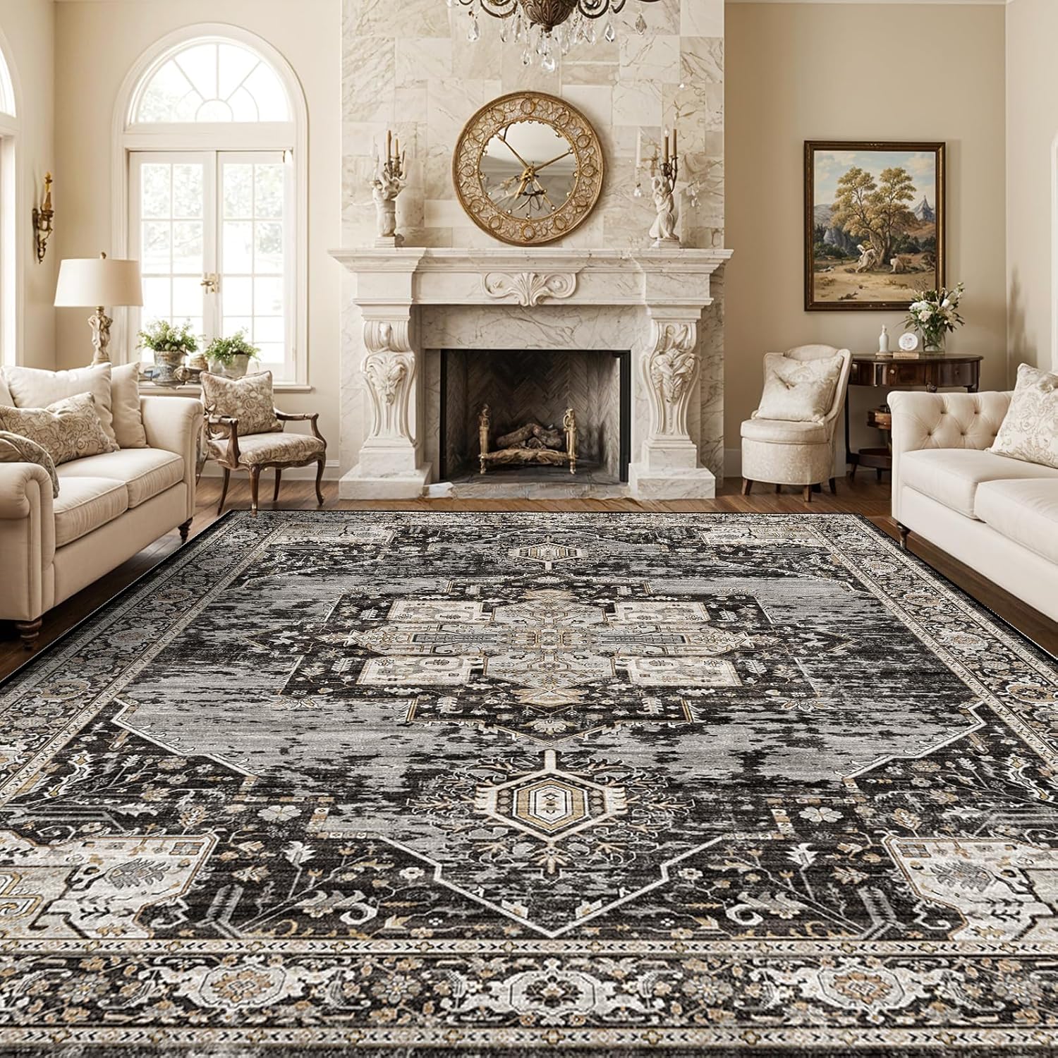 RUUGME Washable 10x14 Area Rug - Soft Area Rugs for Living Room Stain Resistant...