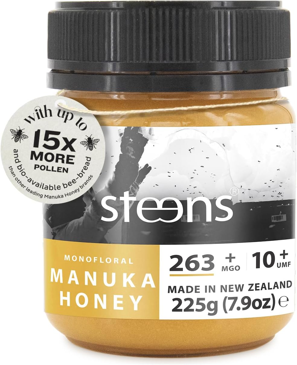 Steens Manuka Honey - MGO 263+ - Pure & Raw 100% Certified UMF 10+ Manuka Honey...