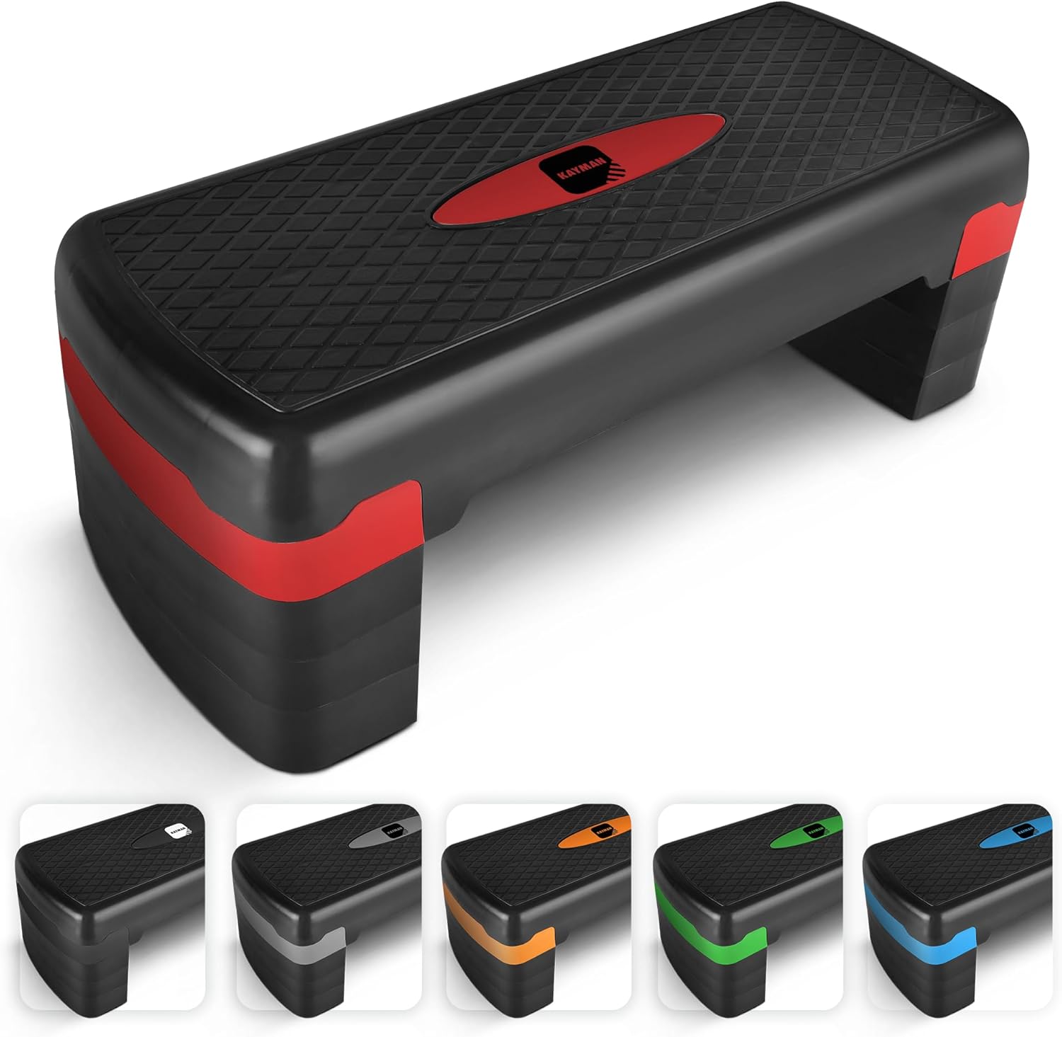 KAYMAN Exercise Steps – Fitness Stepper for Home & Gym, Suited for Aerobics, Car...