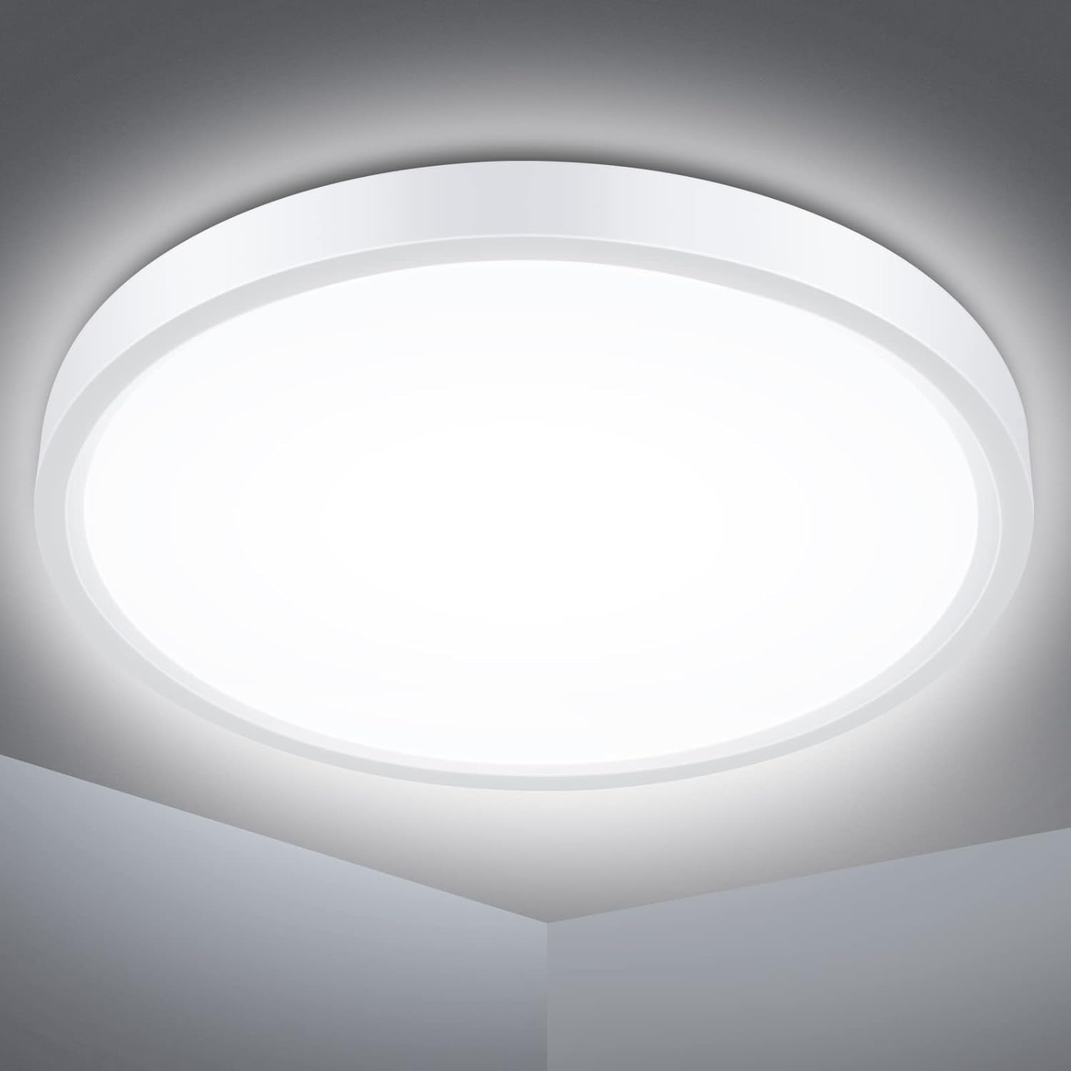 Defurhome Bathroom Ceiling Light, 24W (150W Equivalent), 2200LM, 5000K Daylight...