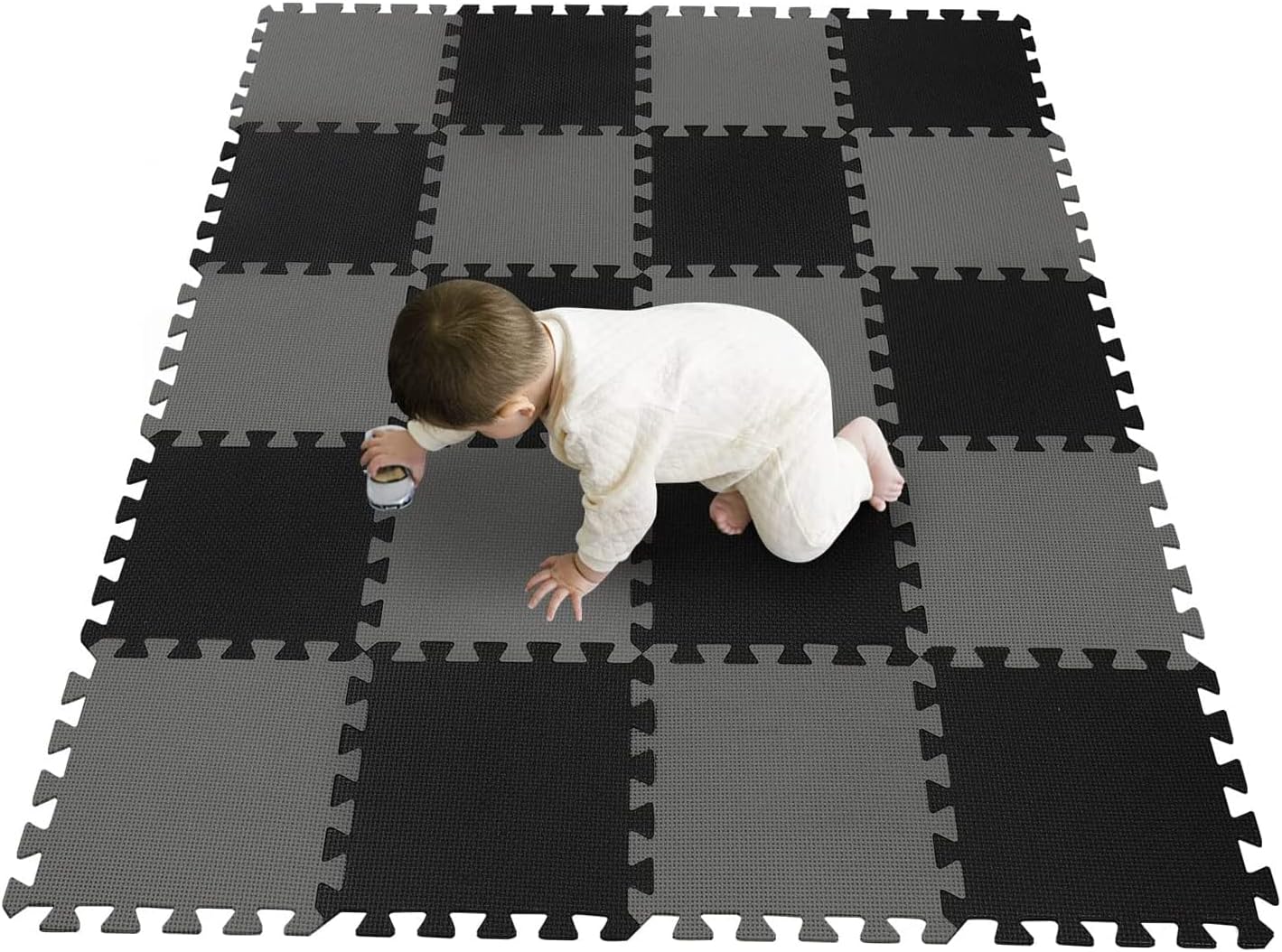 YORKING 20Pcs Foam Baby Play Mats 30x30x1cm EVA Baby Floor Tiles Thick Soft Floo...