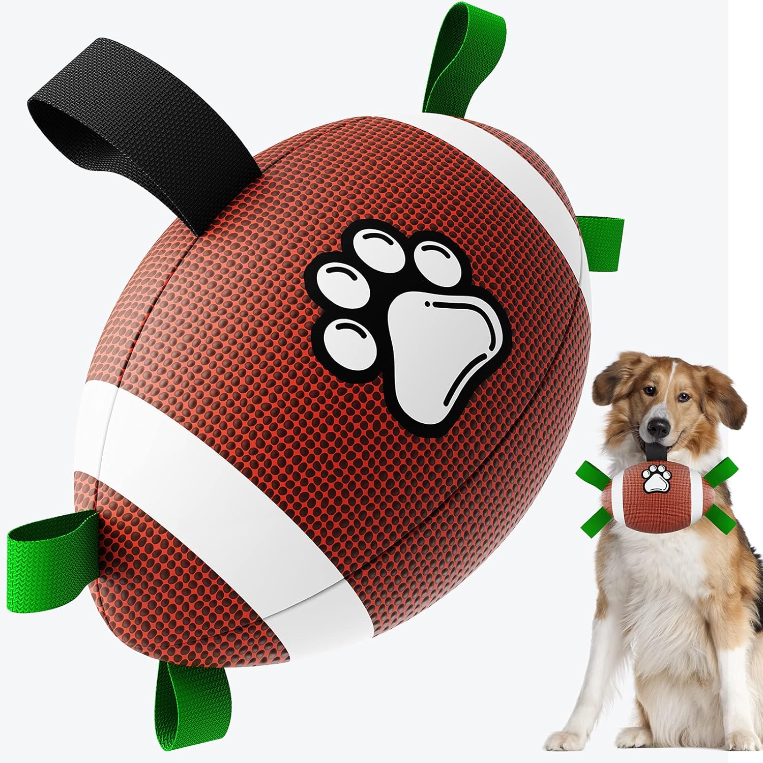 HETOO Dog Toys, Interactive Dog Football Toys with Grab Tabs,Dog Water Toy Indoo...