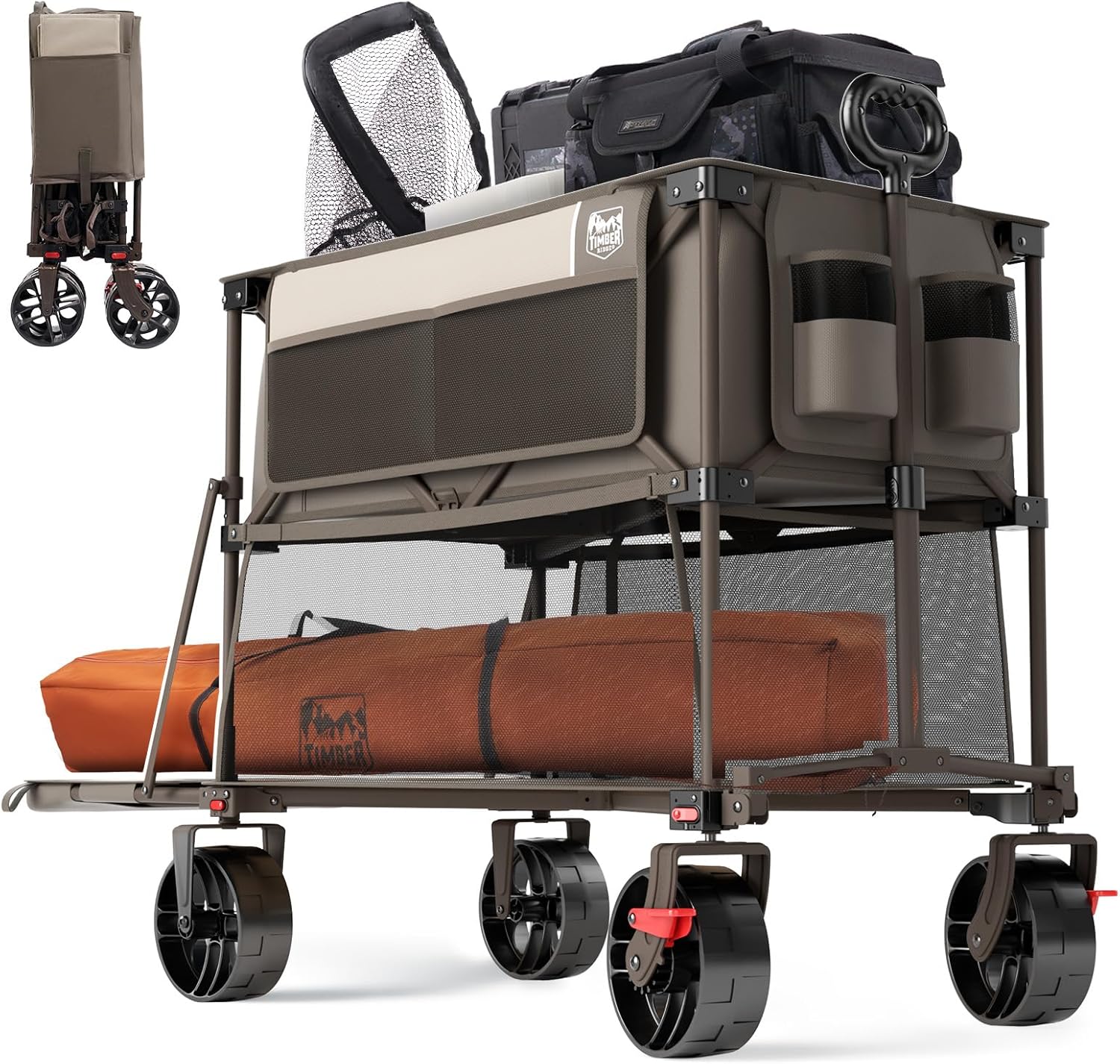 TIMBER RIDGE 400L Large Capacity Folding Double De...
