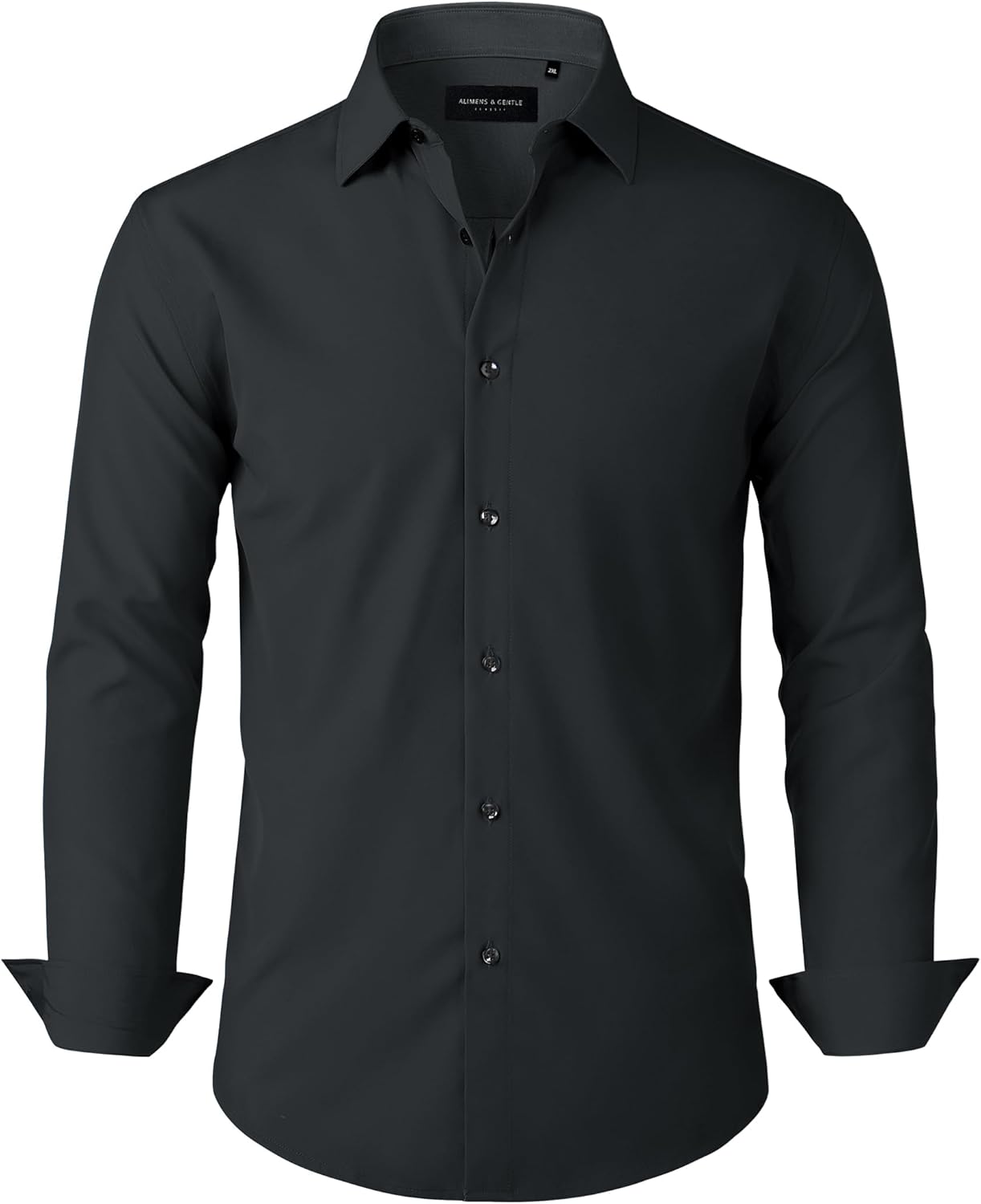 Alimens & Gentle Mens Dress Shirts Button Down Long Sleeve 4-Way Stretch Wrinkle...