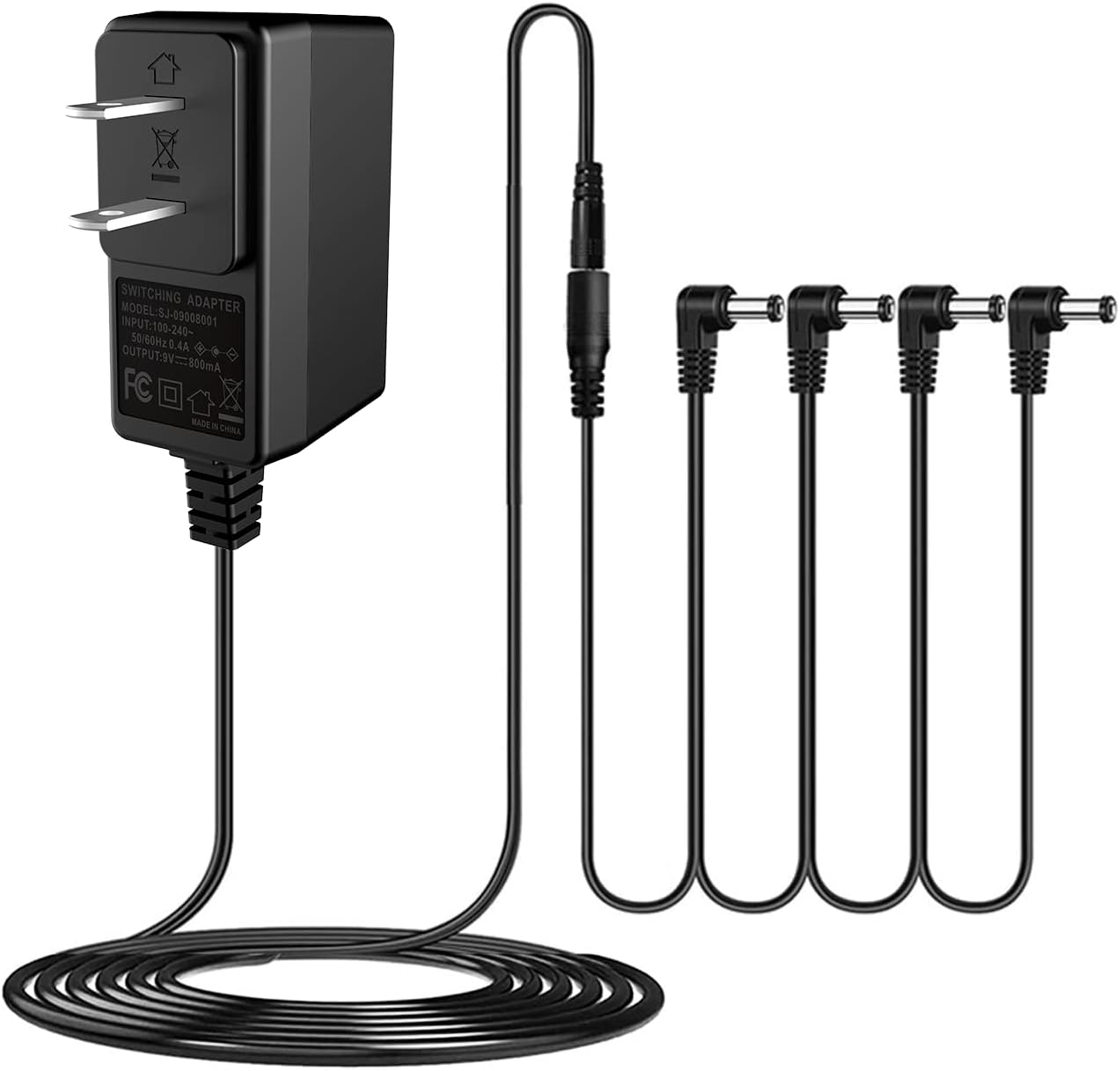 JOYO DC 9V Guitar Pedal Power Supply (800mA -1A) AC Wall Charger Adapter with 4...
