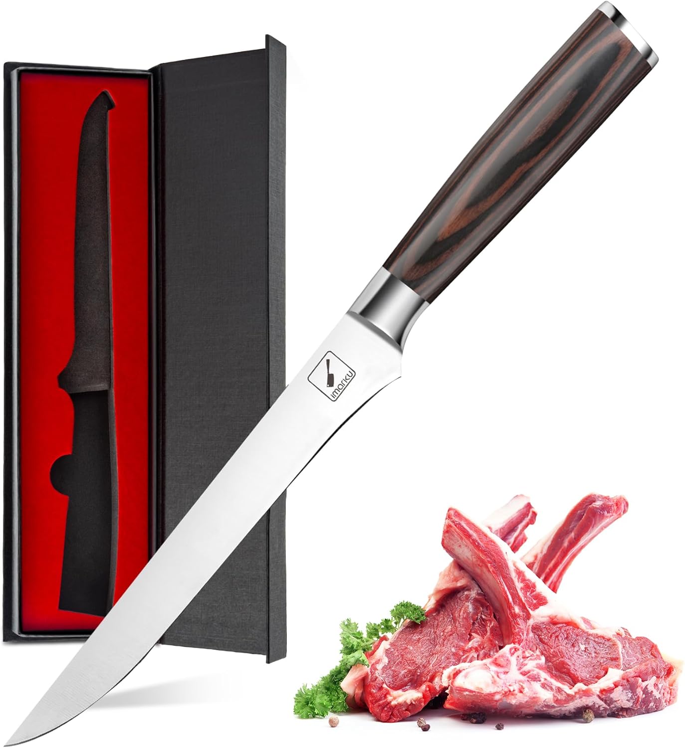 imarku Boning Knife, German High Carbon Stainless Steel Professional Grade Bonin...