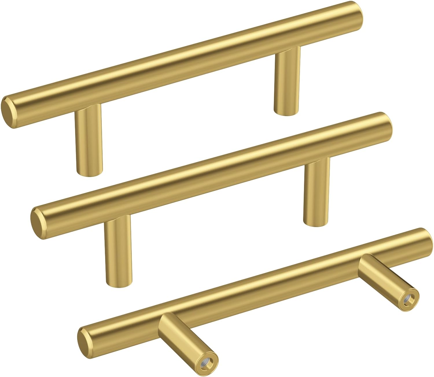 Haidms 20 Pack | 3 Inch Cabinet Handles Gold Stainless Steel Kitchen Drawer Pull...