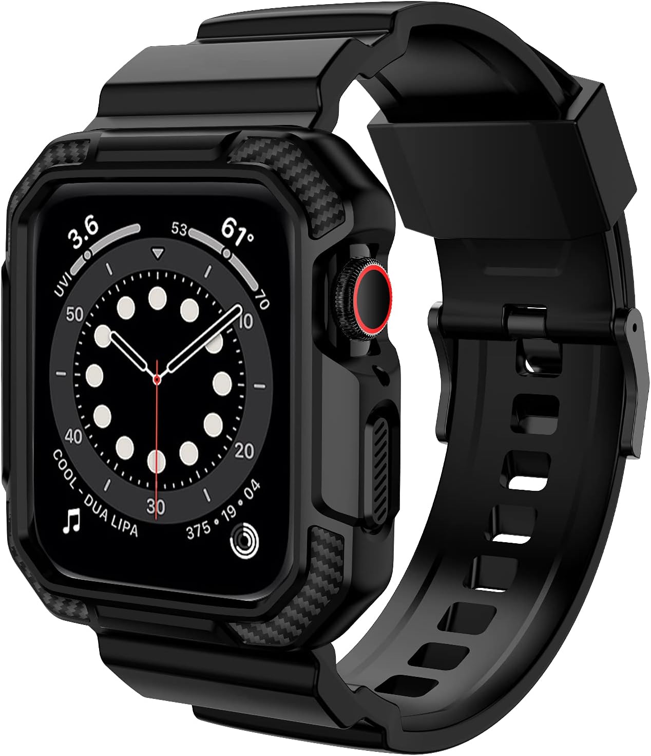 OROBAY Compatible with Apple Watch Band 45mm/44mm/42mm with Case, Shockproof Rug...
