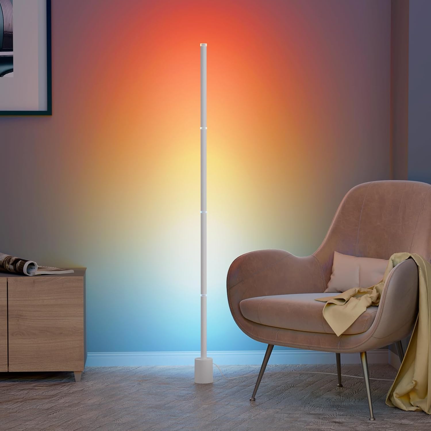 Ailofy Smart Corner Floor Lamp, LED Floor Lamp with Alexa and App Control, 16 Mi...