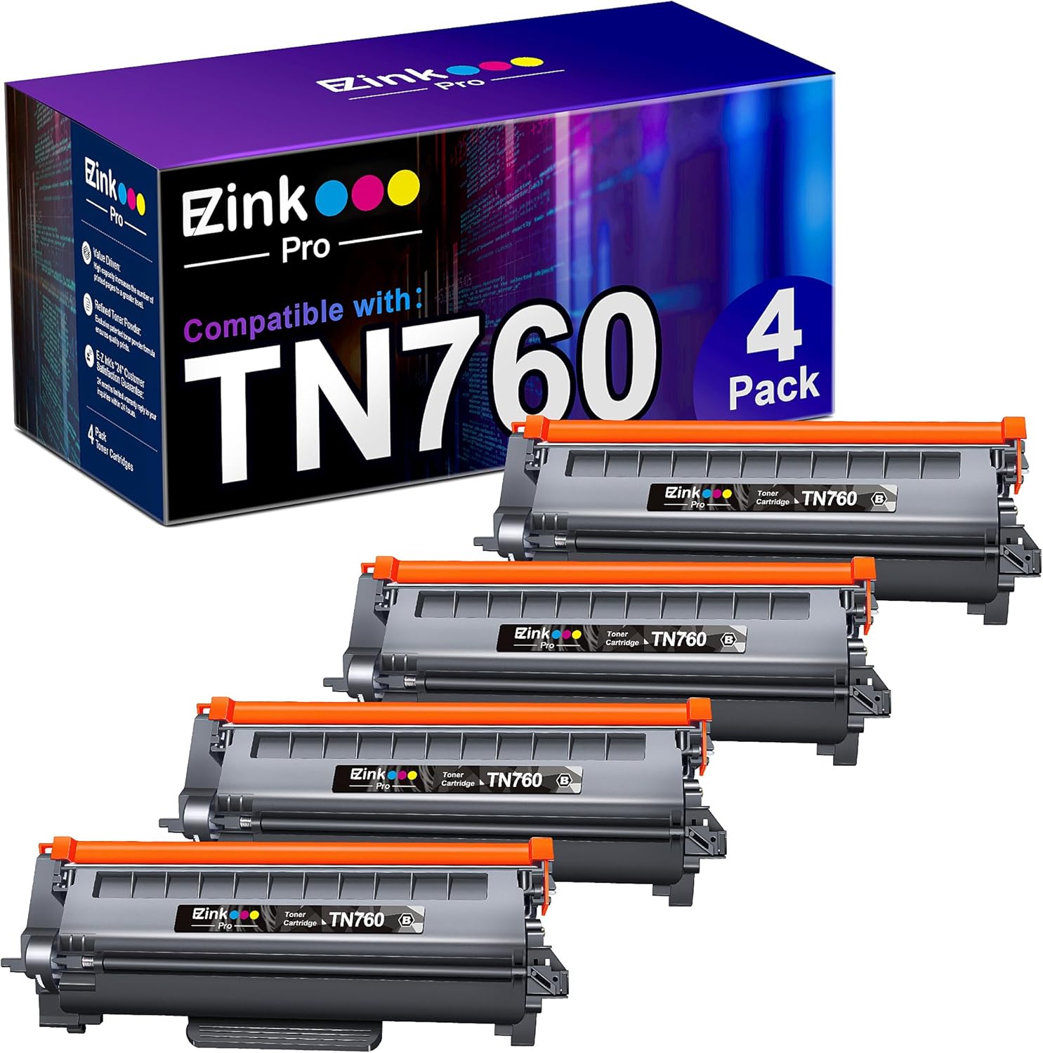 E-Z Ink Pro TN760 TN-760 TN730 TN-730 Toner Cartridge Replacement for Brother tn...