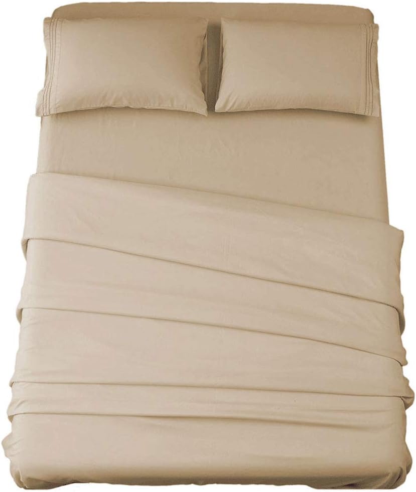 SONORO KATE Bed Sheet Set Super Soft Microfiber 1800 Thread Count Luxury Egyptia...