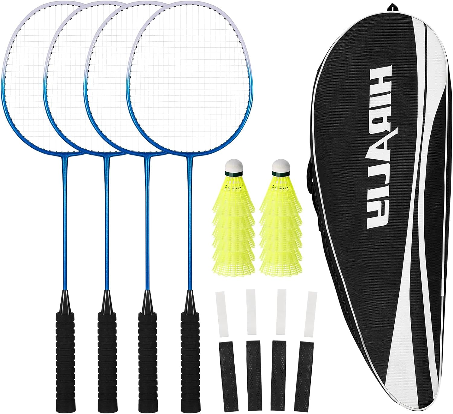 HIRALIY Badminton Rackets for Outdoor Backyard Games, Lightweight Badminton Set...