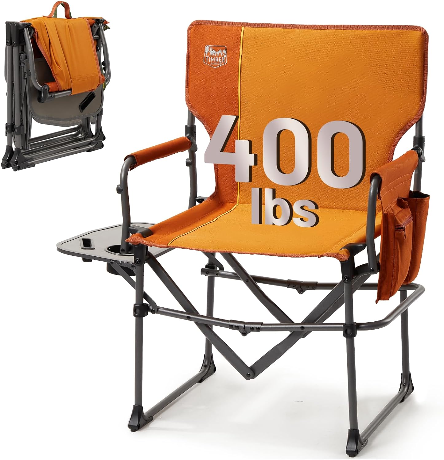 TIMBER RIDGE Heavy Duty Camping Chair with Compact Size, Portable Directors Chai...
