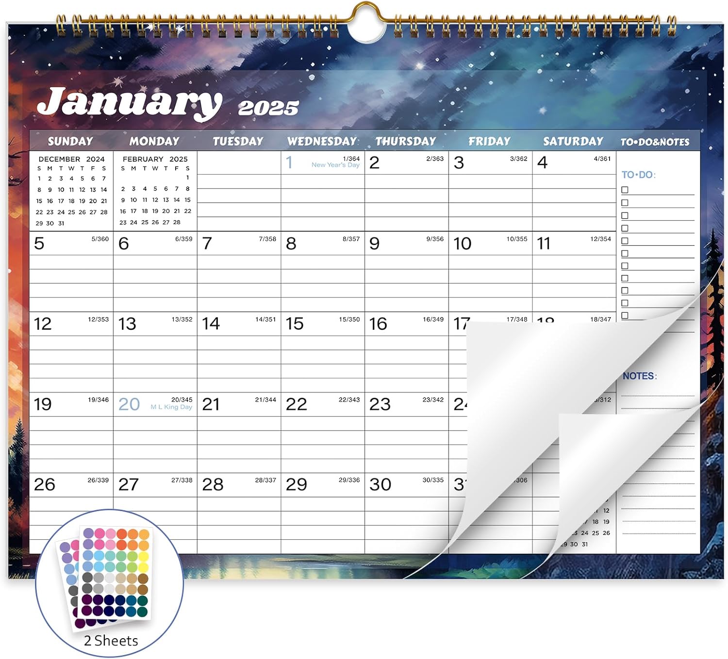 2025 Calendar 18 Month Wall Calendar 2025-2026, January 2025 to June 2026 Calend...