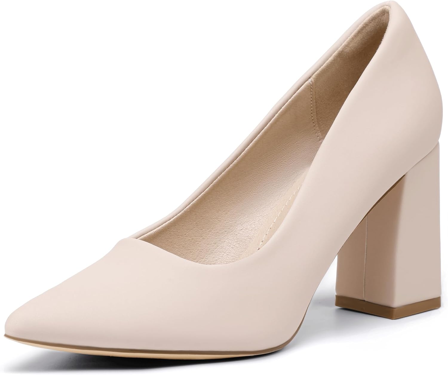 IDIFU IN3 Closed Toe Heels for Women High Heels Women's Pumps Chunky Block Heels...