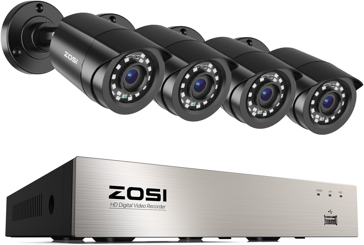 ZOSI 3K Lite Security Camera System Indoor Outdoor,AI Human/Vehicle Detection,Ni...