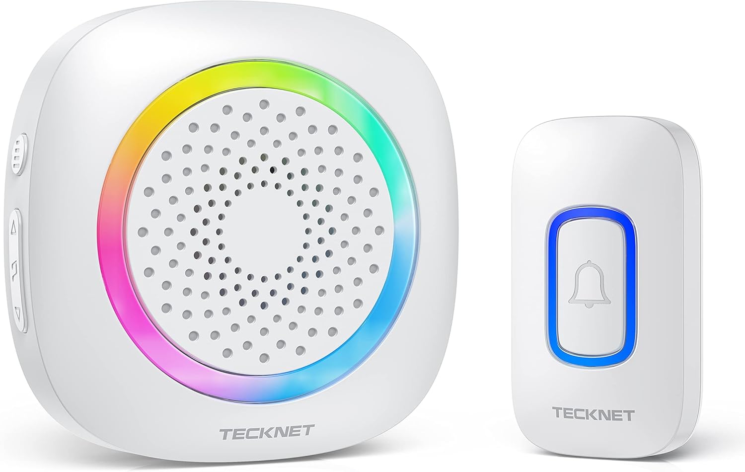 TECKNET Wireless Doorbell, Plug and Play, IP66 Waterproof Doorbell with RGB Ligh...