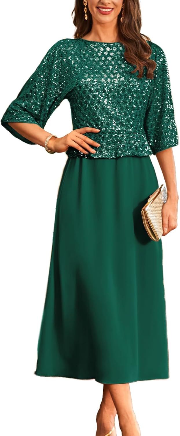 GRACE KARIN Sequin Dress for Women 2024 Mother of The Bride Dresses Wedding Gues...