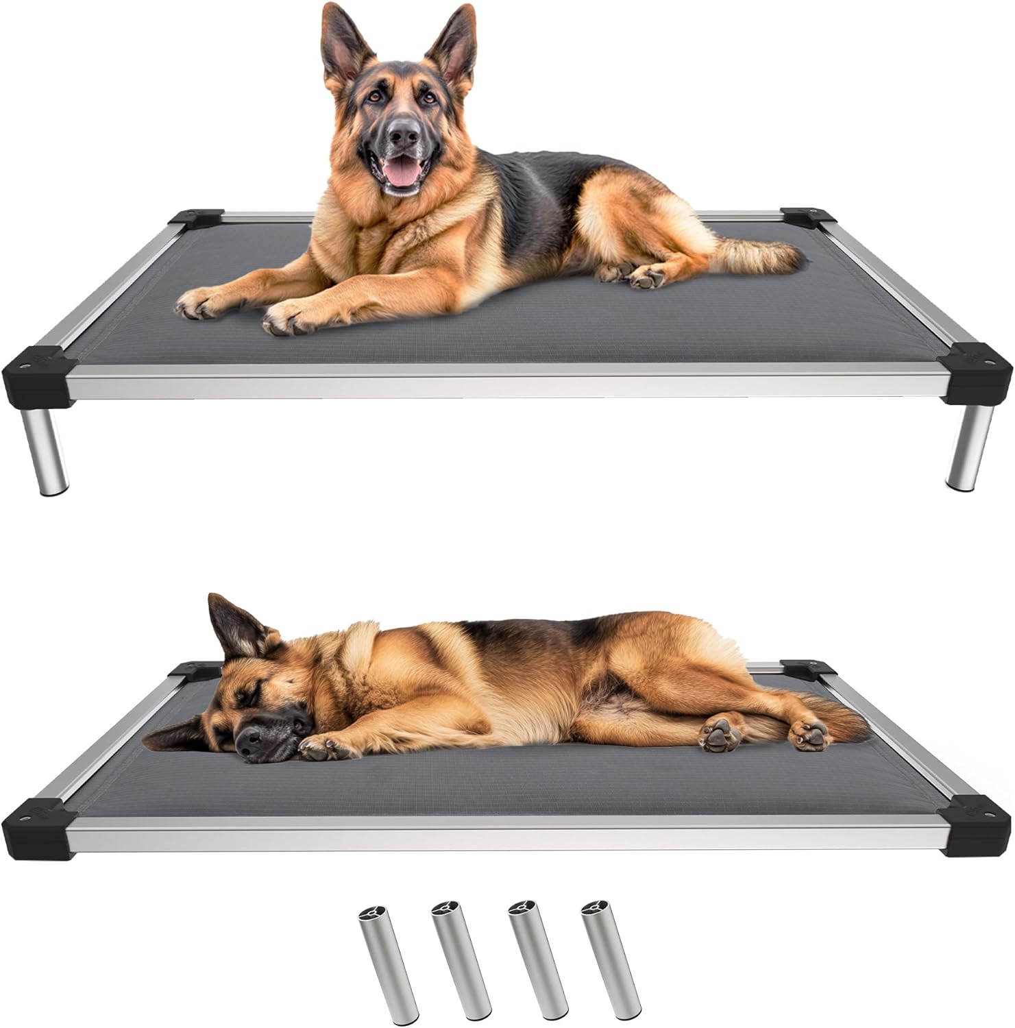 FXW TitanNest Padded Dog Bed for Crate, Chew-Proof Elevated Cot for Indoor/Outdo...